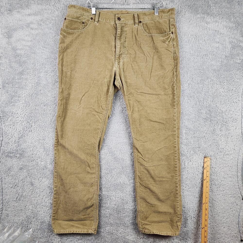 Polo Ralph Lauren Pants Mens 38x32 Beige Corduroy Khaki 5 Pocket Straight Leg
